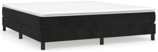 vidaXL Boxspringbett mit Matratze Schwarz 160x200 cm Samt 3144341
