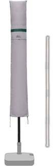 Sekey Sonnenschirm Schutzhülle mit Stab, Abdeckhauben für Ø 200 cm / 200×150 cm / 200×125 cm Gartenschirm,Abdeckung für Balkonschirm, 100% Polyester, wasserdicht, Hellgrau