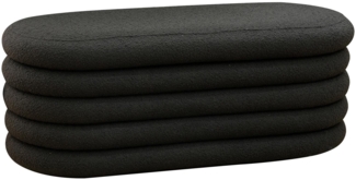 Bouclé Anthrazit Polsterhocker 108 x 45 x 42 cm