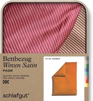 Schlafgut Bettbezug Woven Satin Fade mit feinen Streifen, (1 St), mit Farbverlauf, Mix & Match: passender Kissenbezug erhältlich