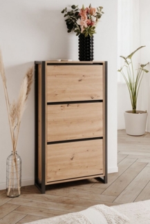 möbelvita Schuhschrank Schuhkipper Portland 49A in Dekor Artisan Oak / anthrazit