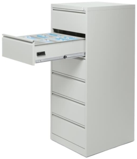 Soennecken Karteikartenschrank 6 Schübe 2bahnig 530x1320x620mm lichtgr