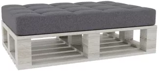 Gutekissen® Palettenkissen Gesteppte Kissen mit Knöpfen, Palettenauflagen Sitzkissen Rückenlehne Gesteppt PFG (Sitzkissen 120x80, Dunkelgrau)