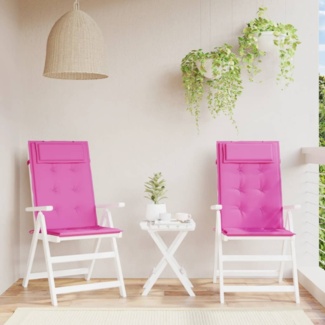vidaXL Hochlehner-Auflagen 2 Stk. Rosa Oxford-Gewebe