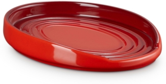 LE CREUSET Schüssel Löffelablage oval kirschrot 16cm, Steingut, (Schüsseln & Schalen)