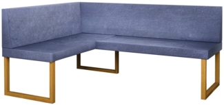 Vladon Eckbank Lemgo (Essecke, mit 3 Füßen), und Bezug aus weichem Stoff