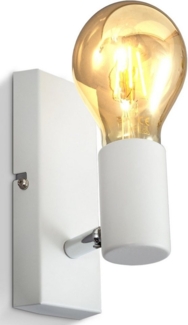 Wandlampe Deckenleuchte Retro Vintage weiß Wand-Spot Industrie-Lampe Flur E27