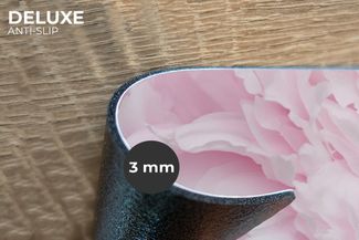 MuchoWow Platzset Nahaufnahme und Draufsicht einer rosa Pfingstrose, (6-St), Platzsets, Tischset, Abwaschbar, Tischsets, Platzdeckchen