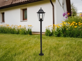 Wegeleuchte CLASSICO Gartenlaterne im Landhausstil, Schwarz, Höhe 125cm