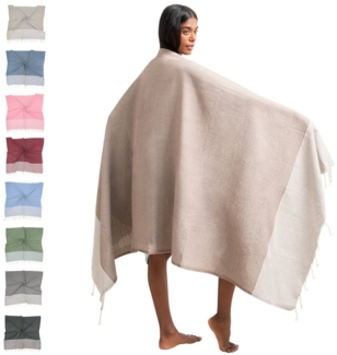 furora HOLIDAY Saunatuch Strandtuch Hamamtuch: groß 100x200 cm Saunatuch, Strandhandtuch dünn