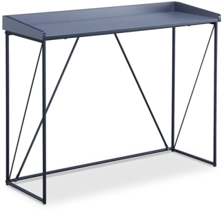 CaliCosy Konsole mit schwarzer Struktur und grauer Tischplatte - L100 cm - Anthrazitgrau