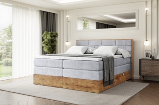 ALTDECOR Boxspringbett LOLLI8 KING (Multipocket-Matratze H4, H3 Matratze Bonellfederung, Topper, Kopfteil)
