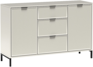 AX LIVING Kleider Kommode Berlinette 2 – Kaschmir Beige, 135 cm breit