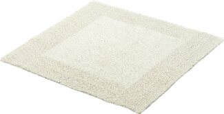 Kleine Wolke Badematte Cotone, Höhe 17 mm, beidseitig nutzbar, fußbodenheizungsgeeignet, Baumwolle, quadratisch, Badteppich, Uni Farben, reine Baumwolle, waschbar