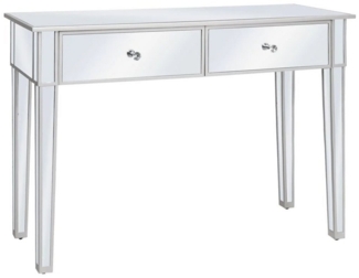 DOTMALL Konsolentisch MDF-Rahmen,mit 2 Schubladen Verspiegelter, 106,5x38x76,5 cm