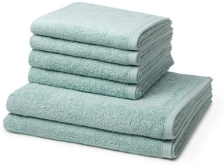Ross Vita 6 tlg. Frottier-Set - 4 X Handtuch (50 X 100cm), 2 X Duschtuch (70 X 140cm) - 520 g/m2 - Jade