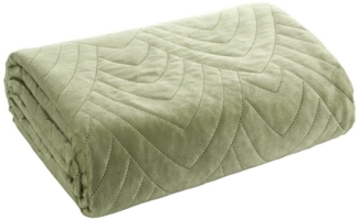 Eurofirany Tagesdecke LUIZ6 Wende-Bettüberwurf aus Samt – gesteppt, in drei Größen, zweiseitig, gesteppte Decke