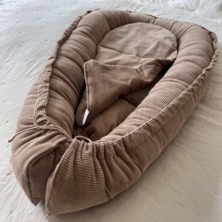 LittleANTunique Bettnestchen Nestchen, Babynestchen, Nestchenschlange Cord taupr