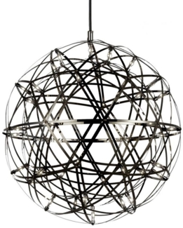 s.luce Pendelleuchte LED Hängelampe Dimmbar Atom 50 Schwarzchrom, Warmweiß