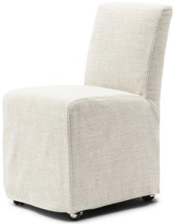 Riviera Maison Esszimmerstuhl mit Rollen Firenze Dining Chair Rich Tweed Antique White 30326001