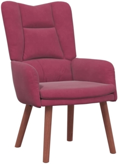 vidaXL Entspannungsstuhl Weinrot 63 x 67 x 94 cm Samt 42001808