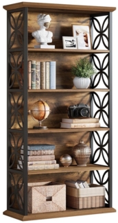 Tribesigns Bücherregal 180cm industrielles Standregal mit 6 Ebenen offene Aufbewahrungsregale