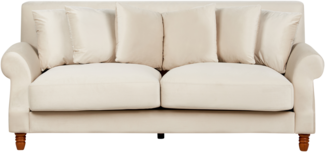 3-Sitzer Sofa Samtstoff hellbeige EIKE