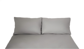 Einfarbige Bettwäschen-Sets für Einzel- und Doppelbetten, 100% Baumwolle Grau 200x200 cm