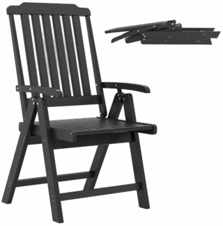 COSTWAY Klappstuhl, Gartenstuhl mit hochlehner, bis 150 kg belastbar