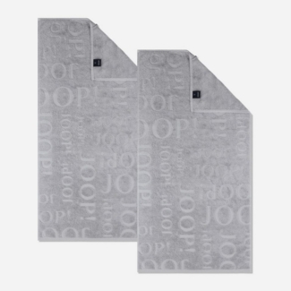 JOOP! Handtuch 2 Stück Joop! Handtuch Selection 1711-705 grau 50x100, Walkfrottier (Spar-Set, 2-St), 100% Baumwolle