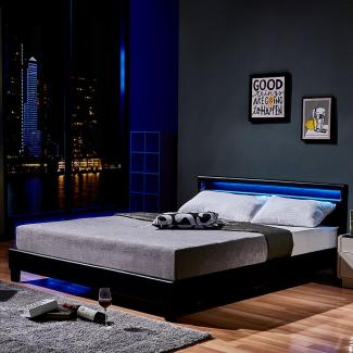 HOME DELUXE LED Bett ASTRO mit Matratze – 180x200 cm weiß