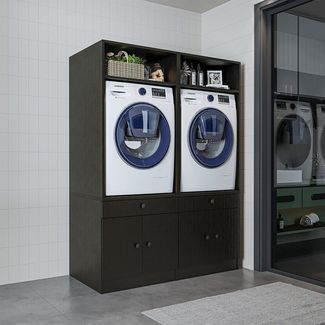 Roomart Waschmaschinenumbauschrank (Waschmaschinenschrank Trocknerschrank Waschturm)