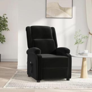 vidaXL Relaxsessel Elektrisch Schwarz Samt [3098399]