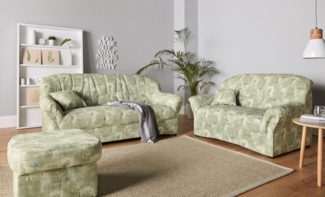 DOMO collection Polstergarnitur Bahia belastbar bis 140kg/ Sitz, mit Federkern, (Set), Microfaser MELROSE®, mocca