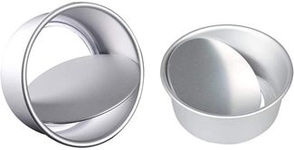 Mirrwin Tortenform Backform Set Aluminium Antihaft 6 Zoll 8 Zoll Silber