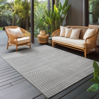Carpettex Outdoorteppich Skandinavischer 3D Design, Läufer, Höhe: 5 mm, Outdoor Teppich Wetterfest Modern Design Wohnzimmer Küchen Terrasse