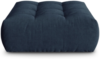 Micadoni Hocker Bloom 1-Sitzer Strukturierter Stoff Dunkelblau