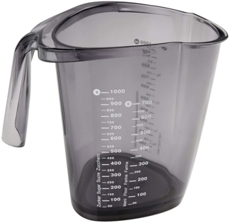 Design Messbecher 1 Liter Maßbecher Grau Transparent Backzubehör Dr. Oetker 1487