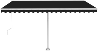 vidaXL Markise Manuell Einziehbar mit LED 450x350 cm Anthrazit 3069644