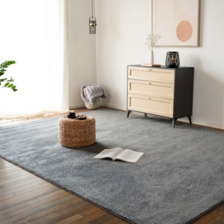 HOME DELUXE Kurzflor Teppich FOFI - 230 x 160 cm Grau