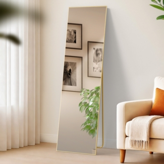 CLP Spiegel Benicia Standspiegel und Wandspiegel in einem,gold glanz 140x40 cm