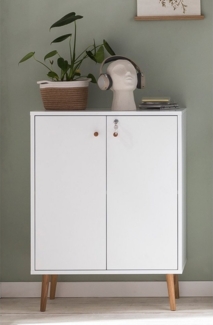 Lomadox Aktenschrank JASLO-80 Büro abschließbar in Kreideweiß, B/H/T: ca. 65,2/85,5/39 cm