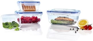 ALPFA Frischhaltedose Frischhaltedosen Set 4tlg. 802324 Gefrierdosen, (Spar-Set, 4er-Set)