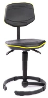 meychair Drehstuhl 81010201 W30-TG-PU-010201 schwarz/gelb