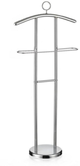 CARO-Möbel Herrendiener GÜNTHER, Stummer Diener mit Hosenbügel aus Metall Chrom