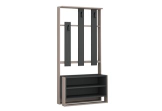 Decortie Garderobenständer Chester, Garderobenset, Dielenständer, 90 x 36 x 180 cm