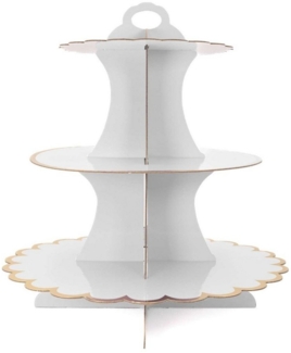 Intirilife Etagere, Pappe, (1x Tortenständer), Tortenständer aus Pappe, Muffinständer Cupcake Ständer Etagere