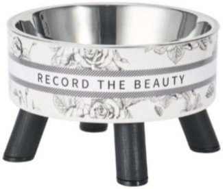 Beaface Futternapf Rutschfester Edelstahlnapf, kippsicher, erhöhter Futternapf, Edelstahl, Das 9 cm hohe Design kann die Belastung der Halswirbelsäule verringern