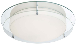 LED Deckenleuchte, Chrom, Weiß, 38 cm, FLUSH