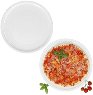 MamboCat Pizzateller 2er Set Bianco XXL Pizzateller Ø33,5cm 2 Personen Teller Platte